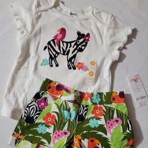 Gymboree Wild For Zebra NWT 4T shorts & shirt Outfit. Located A24